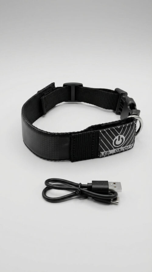 LED Collar LED Dog Collar Rechargeable with Custom Text Display