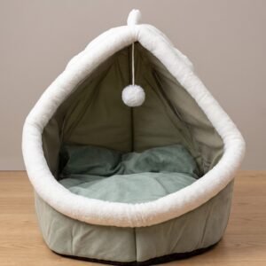 plush pet bed for dogs and cats Cove Bed-Dino