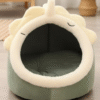 Dinosaur Shaped Dog Bed – Soft Plush Cave Bed