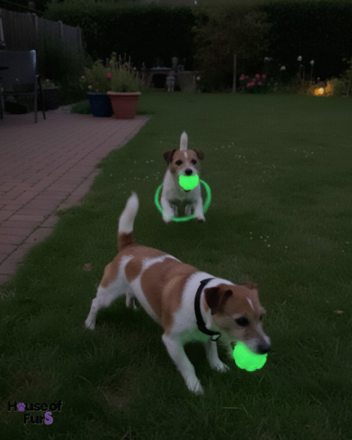 Glow in dark pet toy ball2 glow in the dark dog ball at night