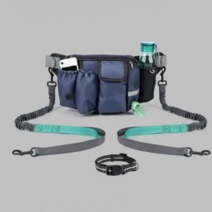 hands free dog leash with waist belt