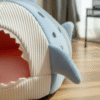 pet bed Whale Shaped Pet Cave Bed – Soft Plush Indoor Bed