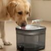 Wireless Stainless steel pet water fountain with motion sensor