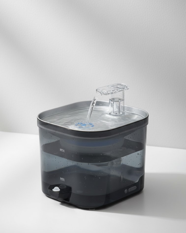 Wireless Stainless steel pet water fountain with motion sensor