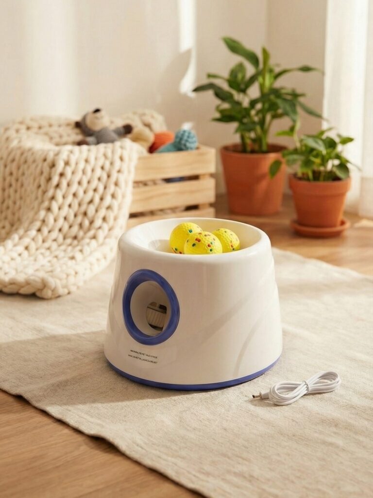 Wireless dog ball launcher with distance control